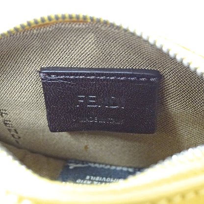 FENDI フェンディ ポーチ イエロー 7AR706 レザー レディース 【中古】