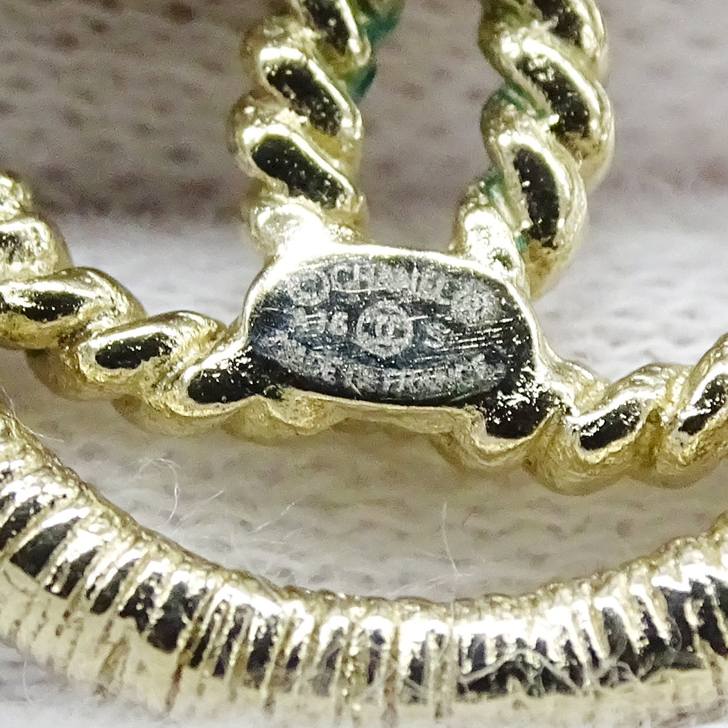 CHANEL シャネル ピアス ココマーク メタル シャンパンゴールド A16S レディース 【中古】