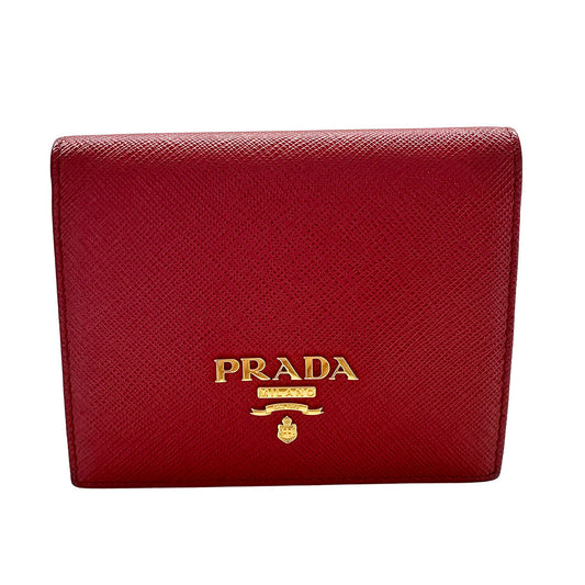 PRADA プラダ コインケース レッド レディース 【中古】
