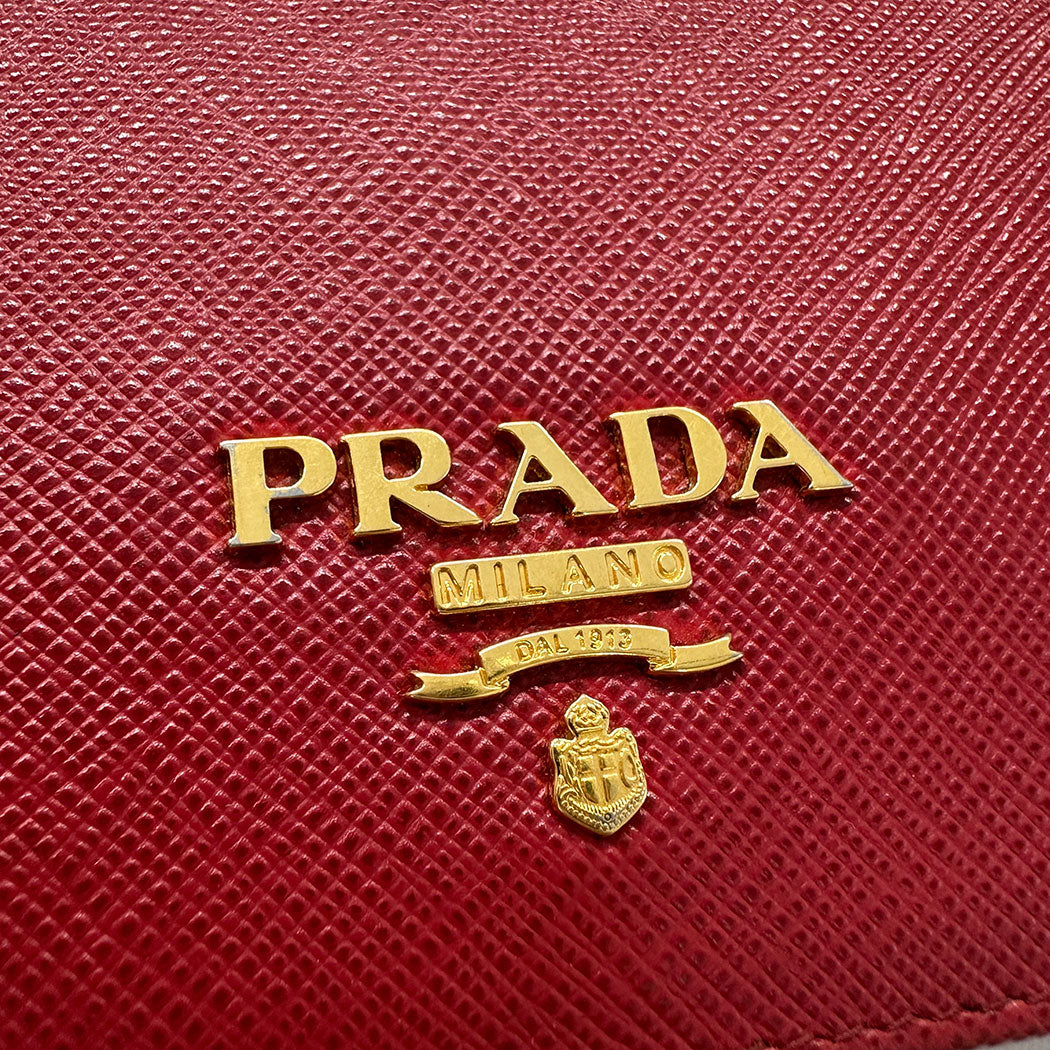 PRADA プラダ コインケース レッド レディース 【中古】
