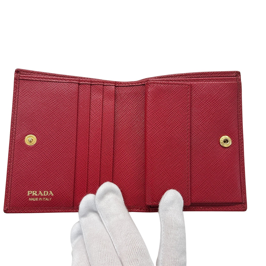 PRADA プラダ コインケース レッド レディース 【中古】