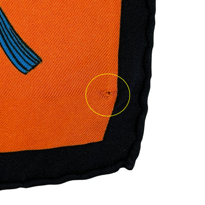 HERMES エルメス カレ90 SOIES VOLANTES 大空に舞う スカーフ グレー ブラック シルク レディース 【中古】