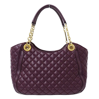Ferragamo フェラガモ トートバッグ ダブルガンチーニ パープル レザー レディース 【中古】