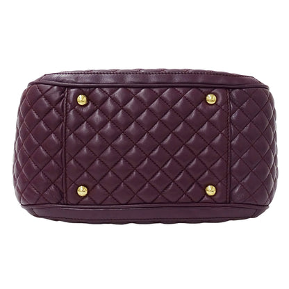 Ferragamo フェラガモ トートバッグ ダブルガンチーニ パープル レザー レディース 【中古】