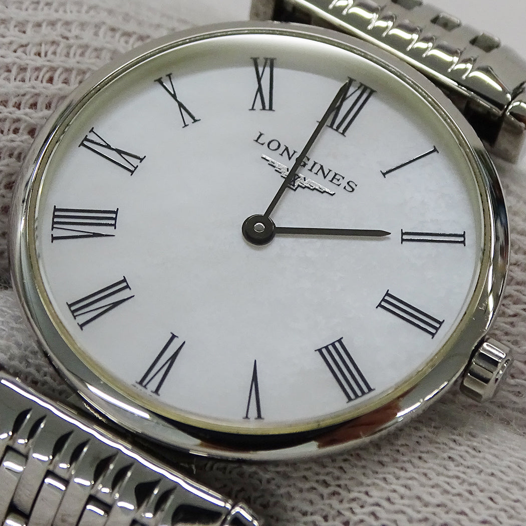 LONGINES ロンジン グランドクラシック L4.209.4 レディース 腕時計 シェル クオーツ QZ SS 磨き済み【中古】