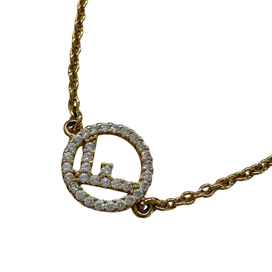 FENDI フェンディ エフィズ ネックレス GP ゴールド レディース 【中古】