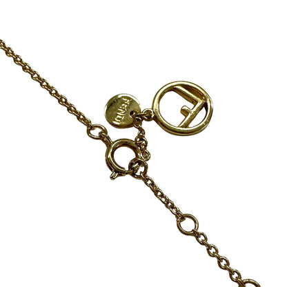 FENDI フェンディ エフィズ ネックレス GP ゴールド レディース 【中古】
