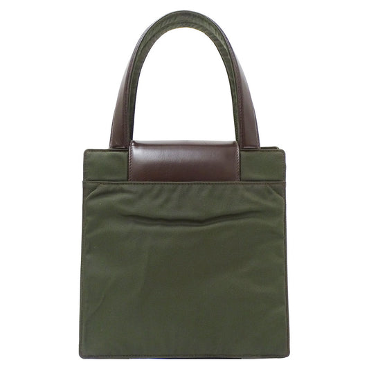 BVLGARI ブルガリ 2wayバッグ クラシコ カーキグリーン レザー レディース 【中古】