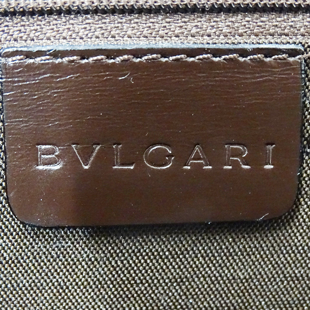 BVLGARI ブルガリ 2wayバッグ クラシコ カーキグリーン レザー レディース 【中古】