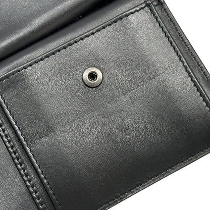 BOTTEGAVENETA ボッテガ・ヴェネタ 二つ折り財布 イントレチャート ブラック レザー メンズ 【中古】