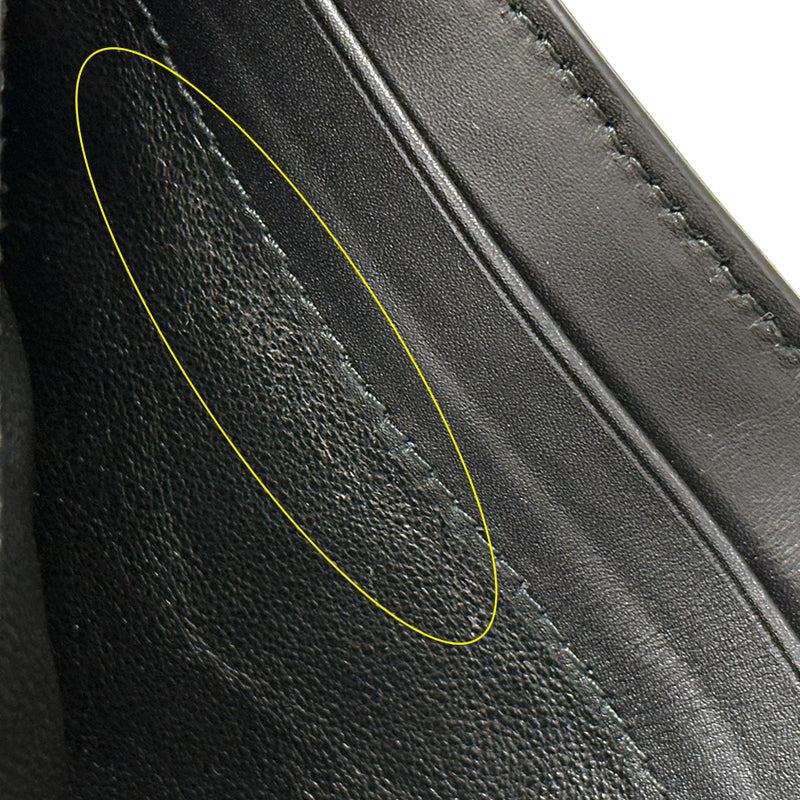 BOTTEGAVENETA ボッテガ・ヴェネタ 二つ折り財布 イントレチャート ブラック レザー メンズ 【中古】