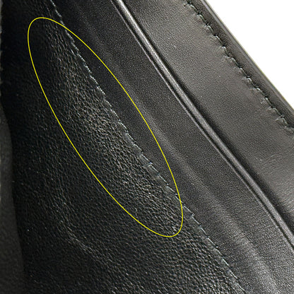 BOTTEGAVENETA ボッテガ・ヴェネタ 二つ折り財布 イントレチャート ブラック レザー メンズ 【中古】