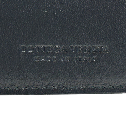 BOTTEGAVENETA ボッテガ・ヴェネタ 二つ折り財布 イントレチャート ブラック レザー メンズ 【中古】