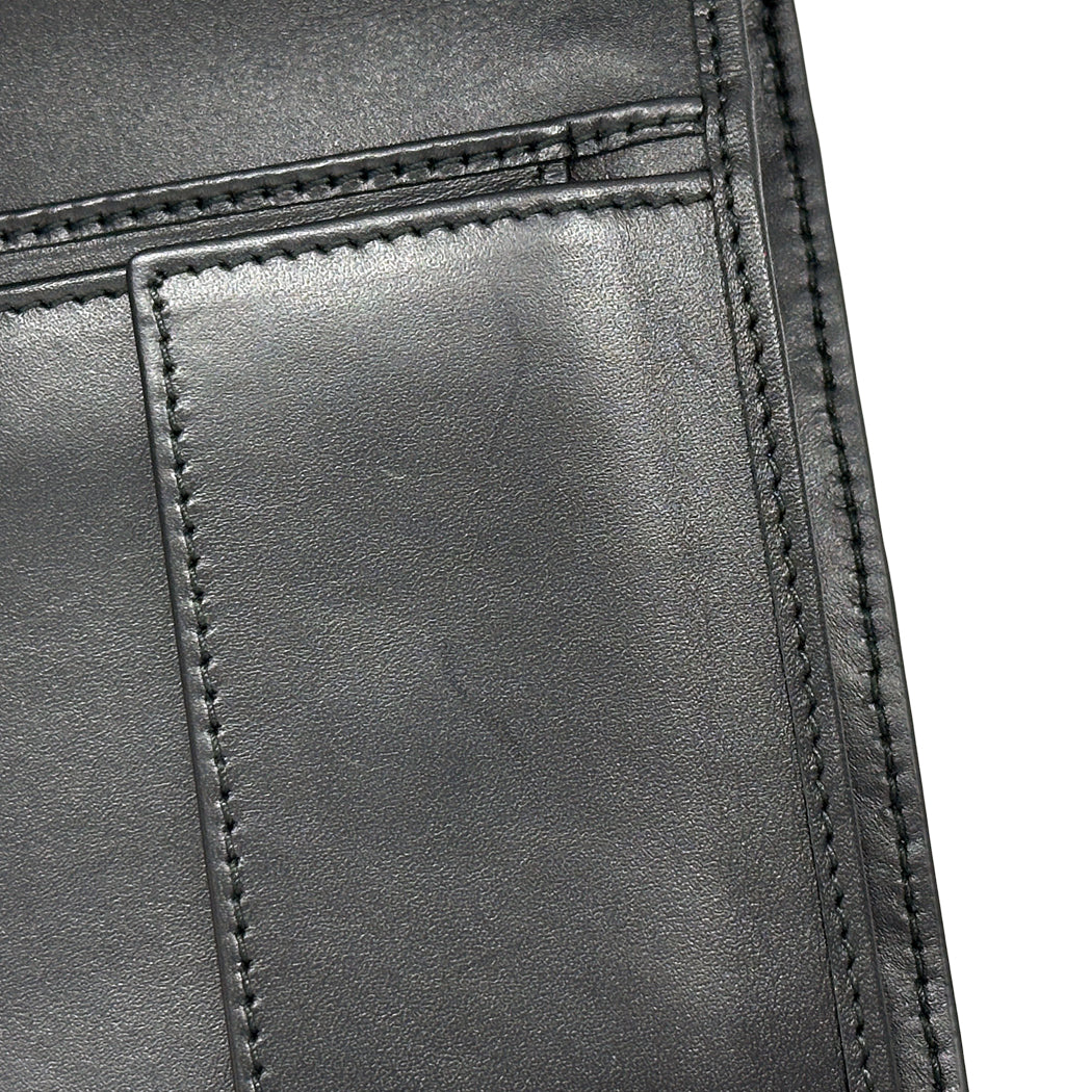BOTTEGAVENETA ボッテガ・ヴェネタ 二つ折り財布 イントレチャート ブラック レザー メンズ 【中古】