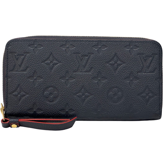 LOUIS VUITTON ルイ・ヴィトン ジッピー ウォレット 長財布 モノグラム アンプラント マリーヌルージュ ネイビー M62121 レディース 【中古】