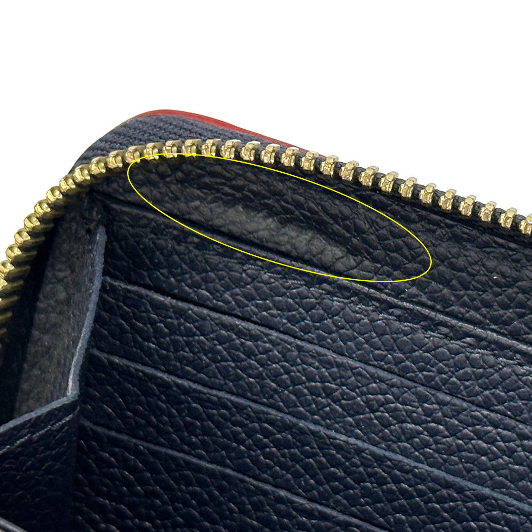 LOUIS VUITTON ルイ・ヴィトン ジッピー ウォレット 長財布 モノグラム アンプラント マリーヌルージュ ネイビー M62121 レディース 【中古】