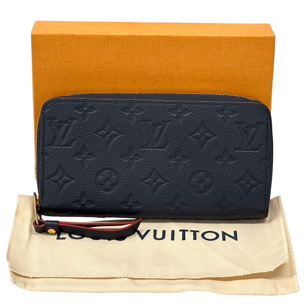 LOUIS VUITTON ルイ・ヴィトン ジッピー ウォレット 長財布 モノグラム アンプラント マリーヌルージュ ネイビー M62121 レディース 【中古】