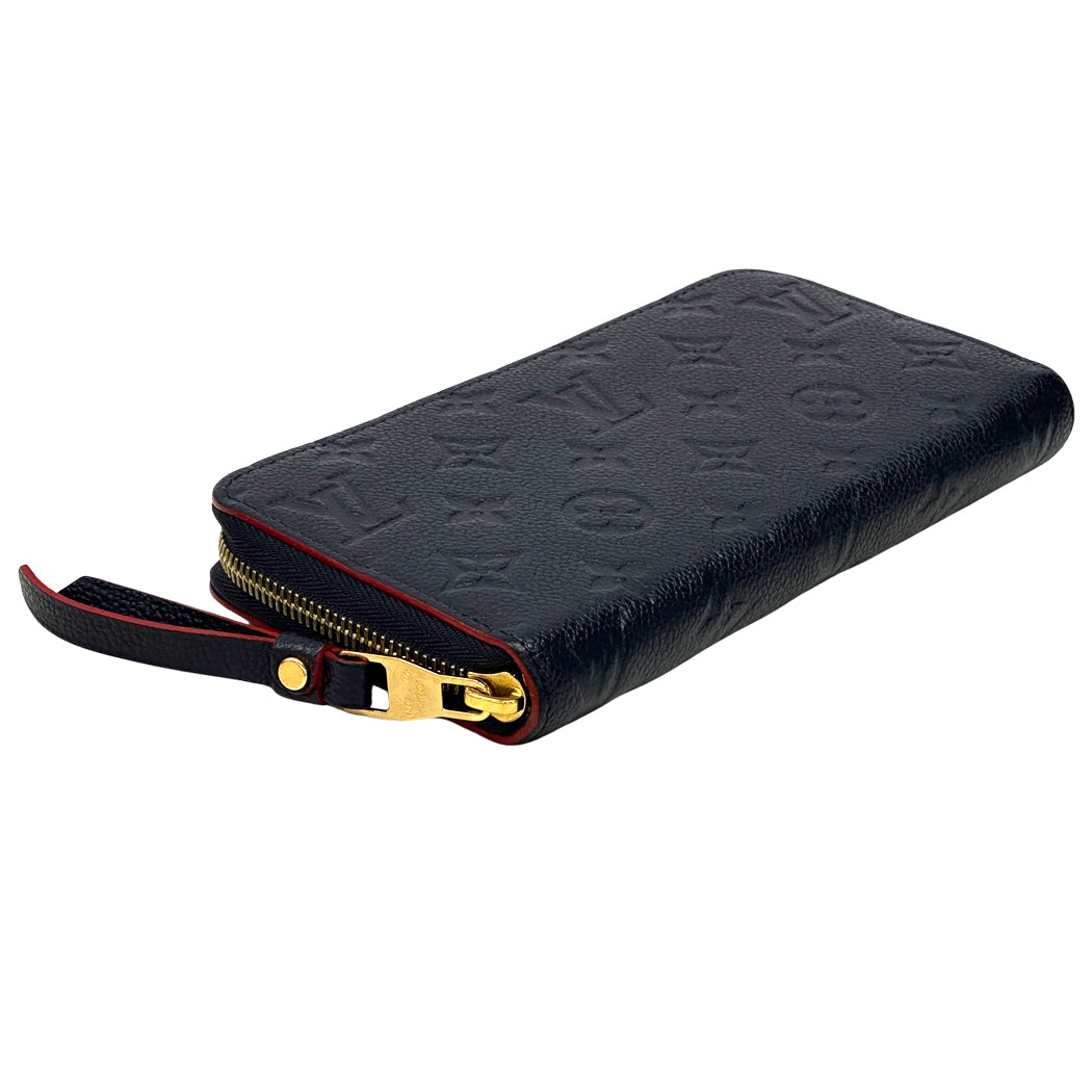 LOUIS VUITTON ルイ・ヴィトン ジッピー ウォレット 長財布 モノグラム アンプラント マリーヌルージュ ネイビー M62121 レディース 【中古】