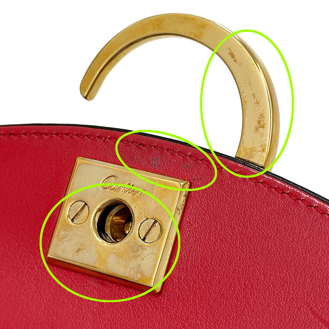 Cartier カルティエ 2wayバッグ パンテール ブラック レザー レディース 【中古】