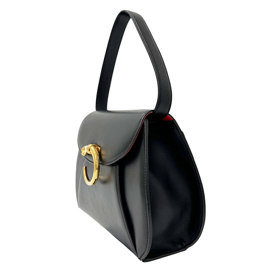 Cartier カルティエ 2wayバッグ パンテール ブラック レザー レディース 【中古】