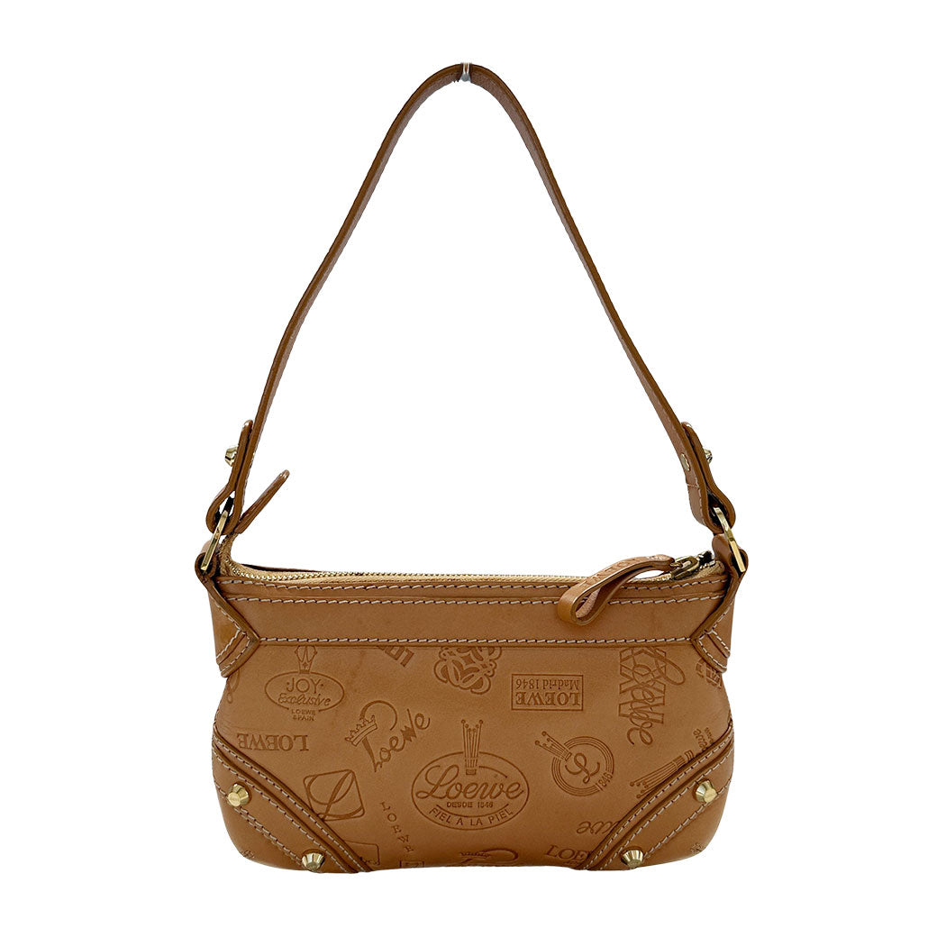 LOEWE ロエベ ショルダーバッグ ブラウン レザー レディース 【中古】