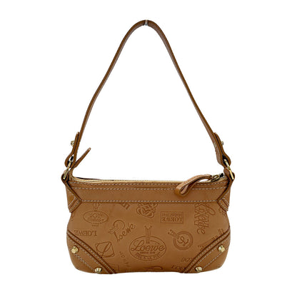 LOEWE ロエベ ショルダーバッグ ブラウン レザー レディース 【中古】