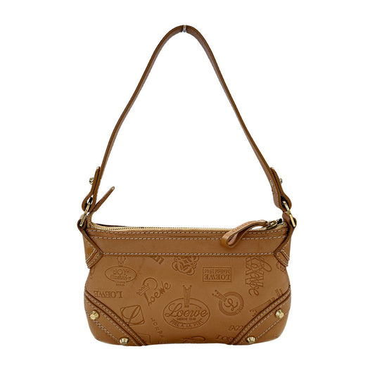 LOEWE ロエベ ショルダーバッグ ブラウン レザー レディース 【中古】