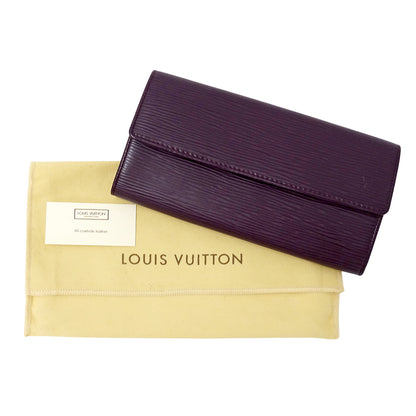 LOUIS VUITTON ルイ・ヴィトン ポルトフォイユ サラ 長財布 エピ カシス M6374K レディース 【中古】