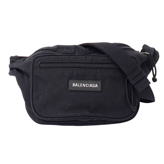 BALENCIAGA バレンシアガ エクスプローラー サスティナブル ボディバッグ ウエストバッグ ブラック 482389 ナイロン メンズ 【中古】