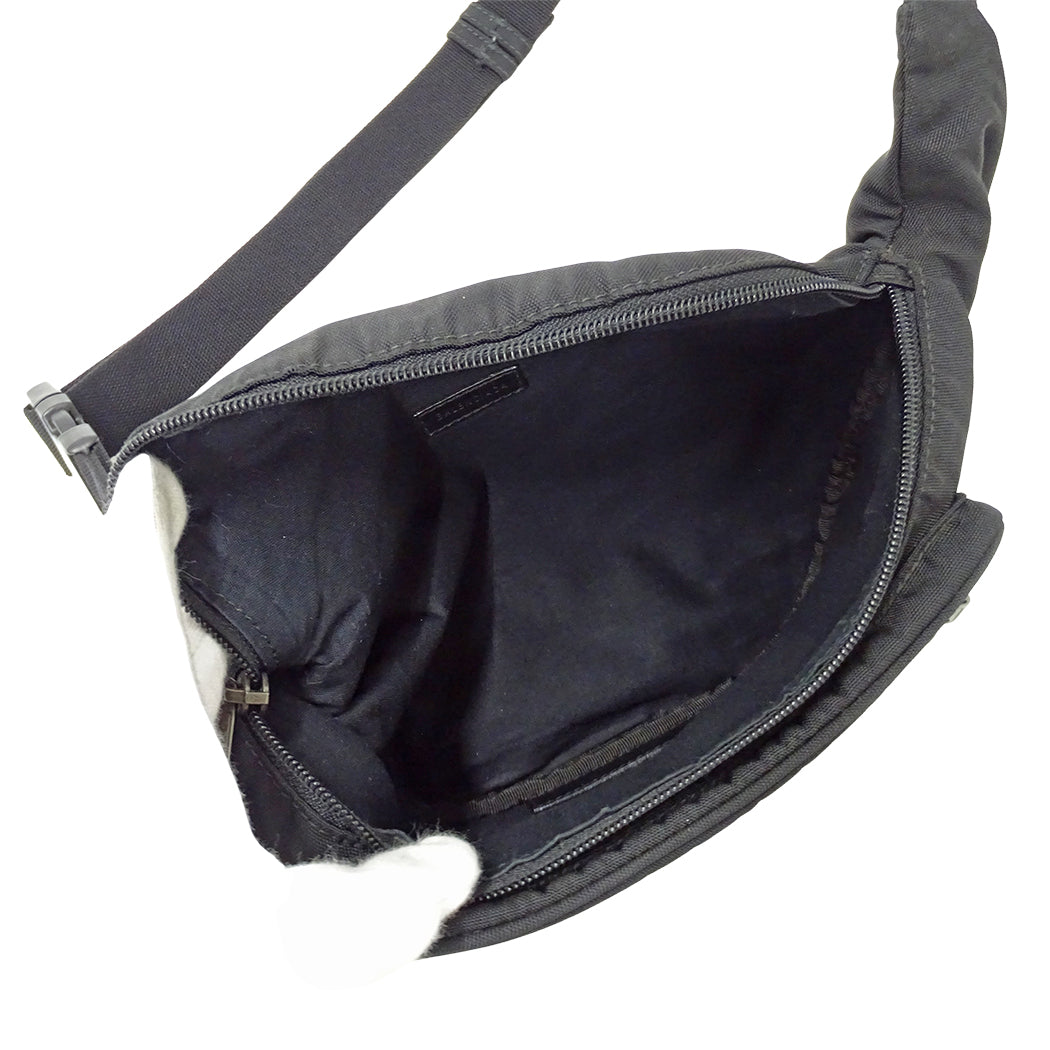 BALENCIAGA バレンシアガ エクスプローラー サスティナブル ボディバッグ ウエストバッグ ブラック 482389 ナイロン メンズ 【中古】