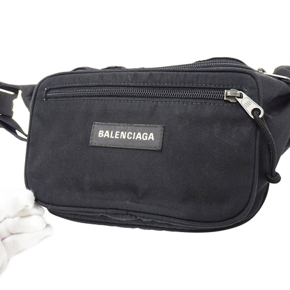 BALENCIAGA バレンシアガ エクスプローラー サスティナブル ボディバッグ ウエストバッグ ブラック 482389 ナイロン メンズ 【中古】
