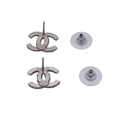 CHANEL シャネル ココ ピアス ラインストーン シルバー レディース 【中古】