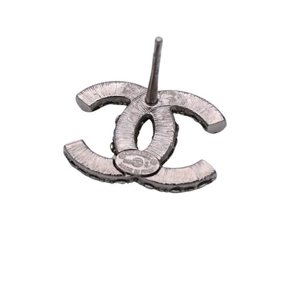 CHANEL シャネル ココ ピアス ラインストーン シルバー レディース 【中古】