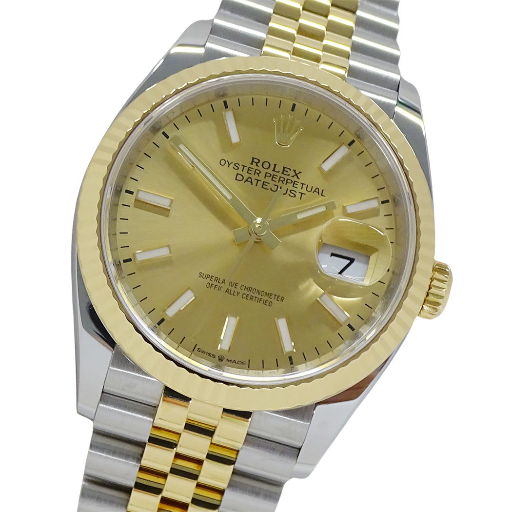 ROLEX ロレックス デイトジャスト36 126233 ランダム番 メンズ 腕時計 自動巻き AT SS YG 磨き済み【中古】
