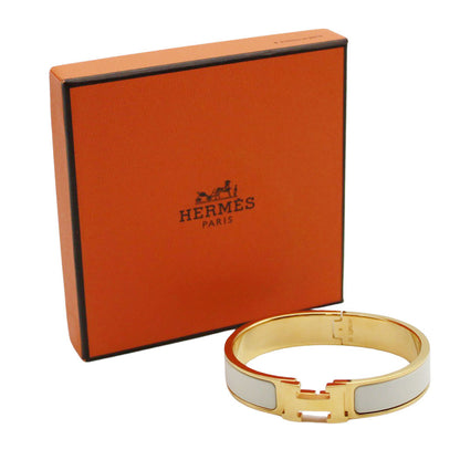 HERMES エルメス クリックH バングル メタル ホワイト ゴールド レディース 【中古】