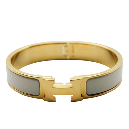 HERMES エルメス クリックH バングル メタル ホワイト ゴールド レディース 【中古】