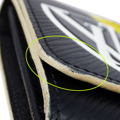 LOUIS VUITTON ルイ・ヴィトン ポルトフォイユ・ツイスト ステッカー 長財布 ノワール マルチカラー M62008 エピレザー レディース メンズ 【中古】
