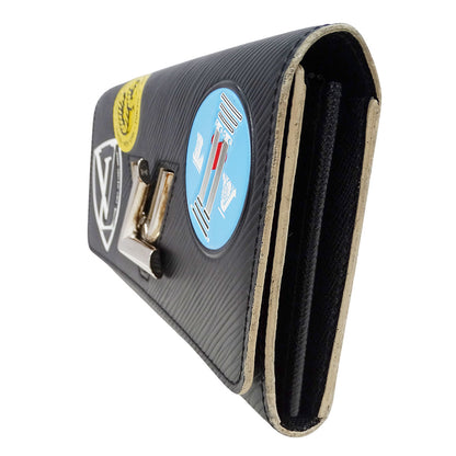 LOUIS VUITTON ルイ・ヴィトン ポルトフォイユ・ツイスト ステッカー 長財布 ノワール マルチカラー M62008 エピレザー レディース メンズ 【中古】