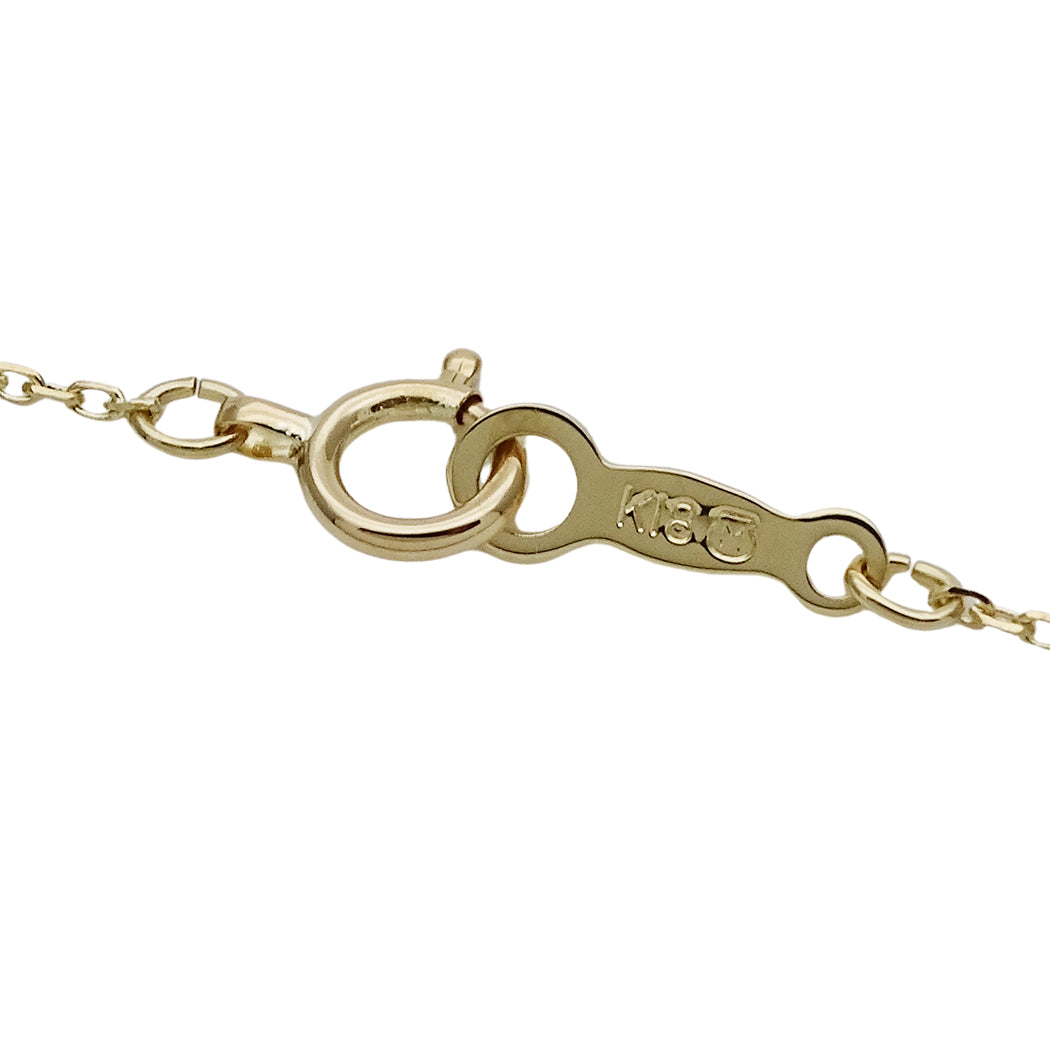 MIKIMOTO ミキモト ネックレス K18 アコヤパール 真珠 ハート ゴールド レディース 磨き済み【中古】