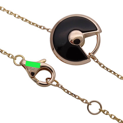 Cartier カルティエ アミュレット ブレスレット 750PG オニキス レディース 磨き済み【中古】