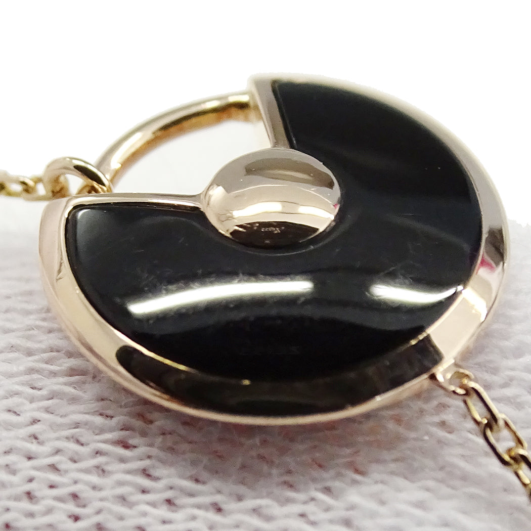 Cartier カルティエ アミュレット ブレスレット 750PG オニキス レディース 磨き済み【中古】