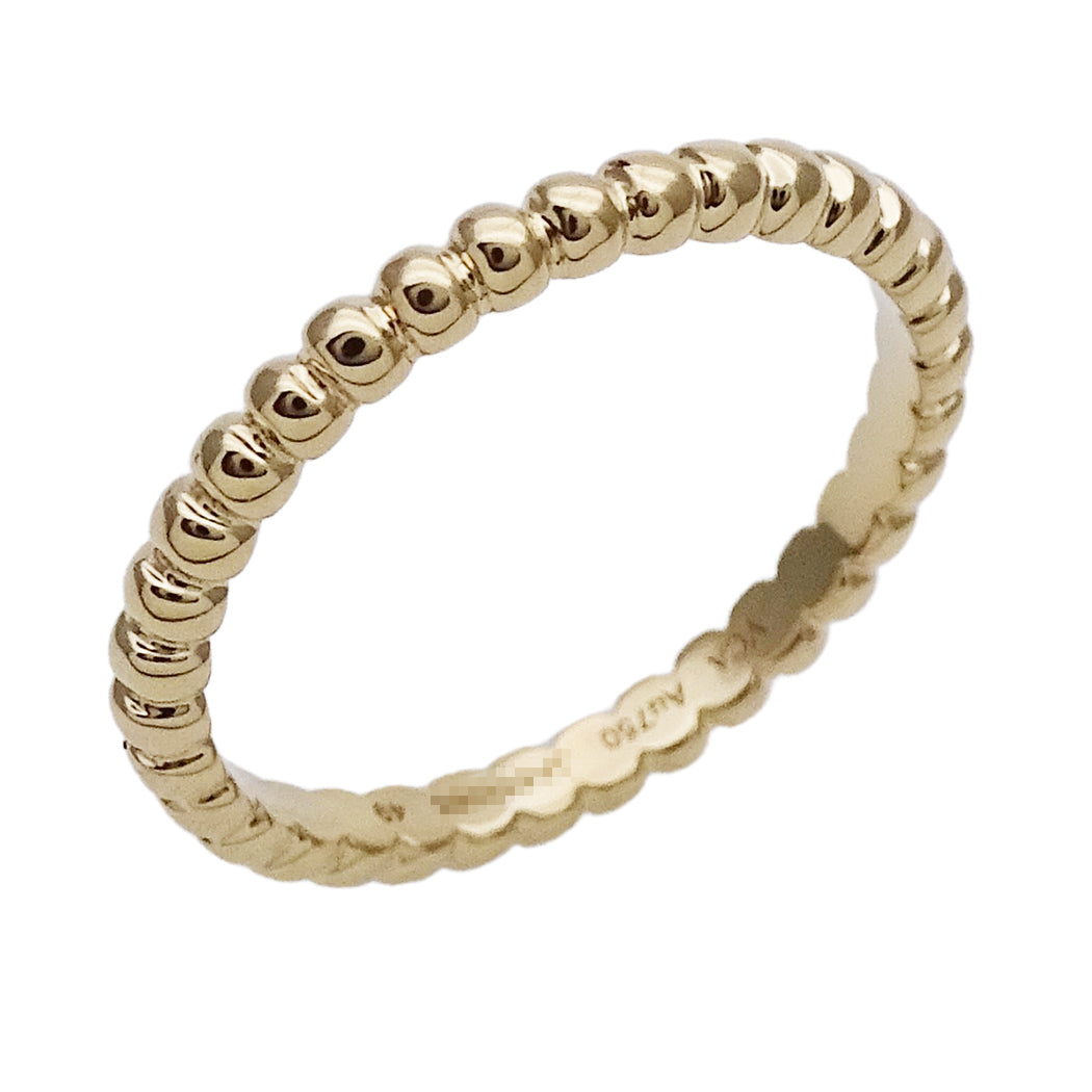 Van Cleef & Arpels ヴァンクリーフ＆アーペル ペルレ スモール リング 指輪 750YG #49 約9号 レディース 磨き済み【中古】