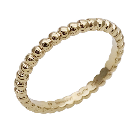 Van Cleef & Arpels ヴァンクリーフ＆アーペル ペルレ スモール リング 指輪 750YG #49 約9号 レディース 磨き済み【中古】