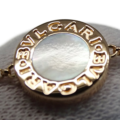 BVLGARI ブルガリ ブルガリブルガリ ブレスレット 750PG マザーオブパール MLサイズ レディース 磨き済み 【中古】