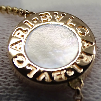 BVLGARI ブルガリ ブルガリブルガリ ブレスレット 750PG マザーオブパール MLサイズ レディース 磨き済み 【中古】