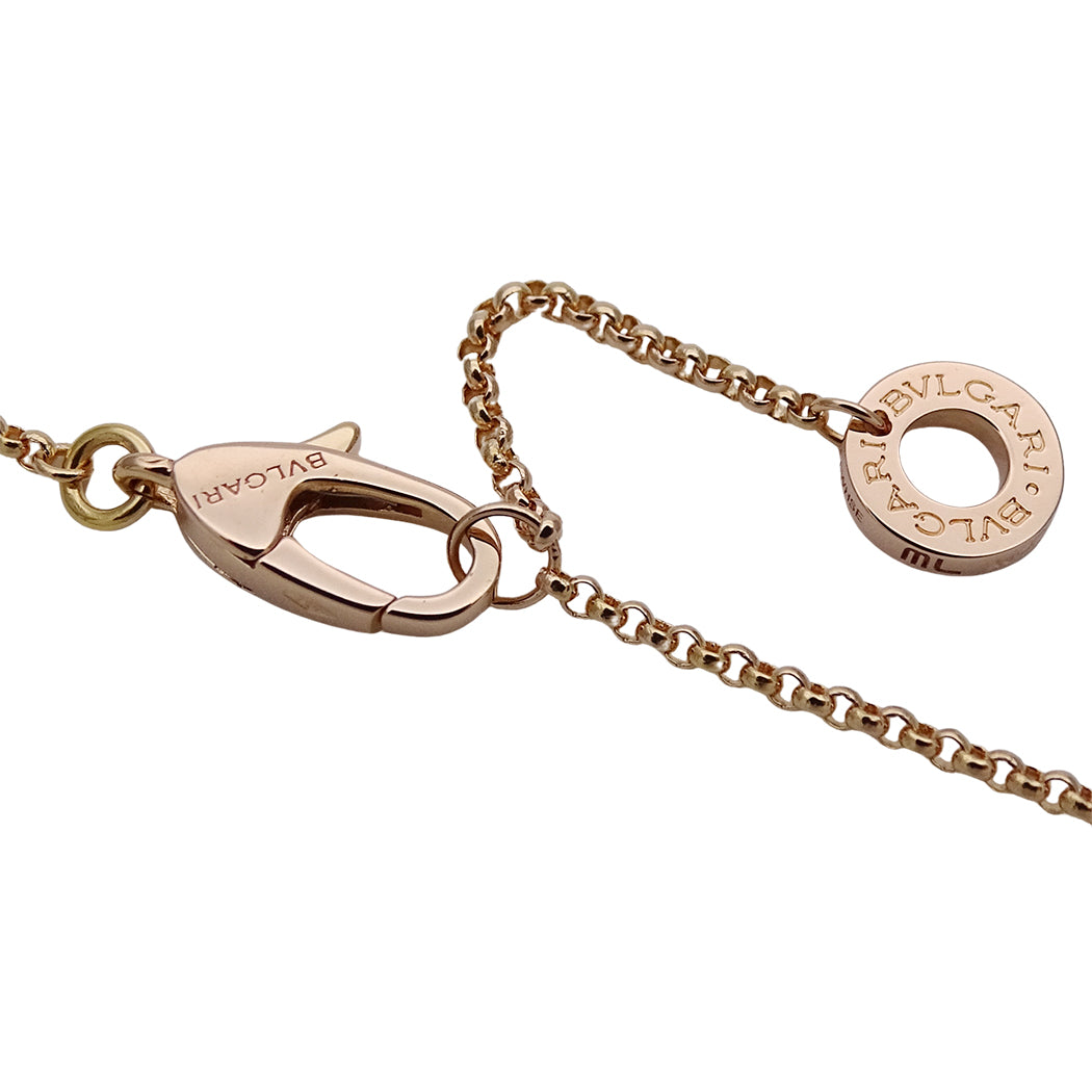 BVLGARI ブルガリ ブルガリブルガリ ブレスレット 750PG マザーオブパール MLサイズ レディース 磨き済み 【中古】