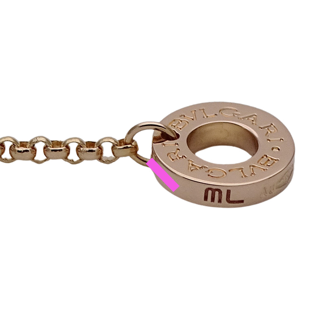 BVLGARI ブルガリ ブルガリブルガリ ブレスレット 750PG マザーオブパール MLサイズ レディース 磨き済み 【中古】