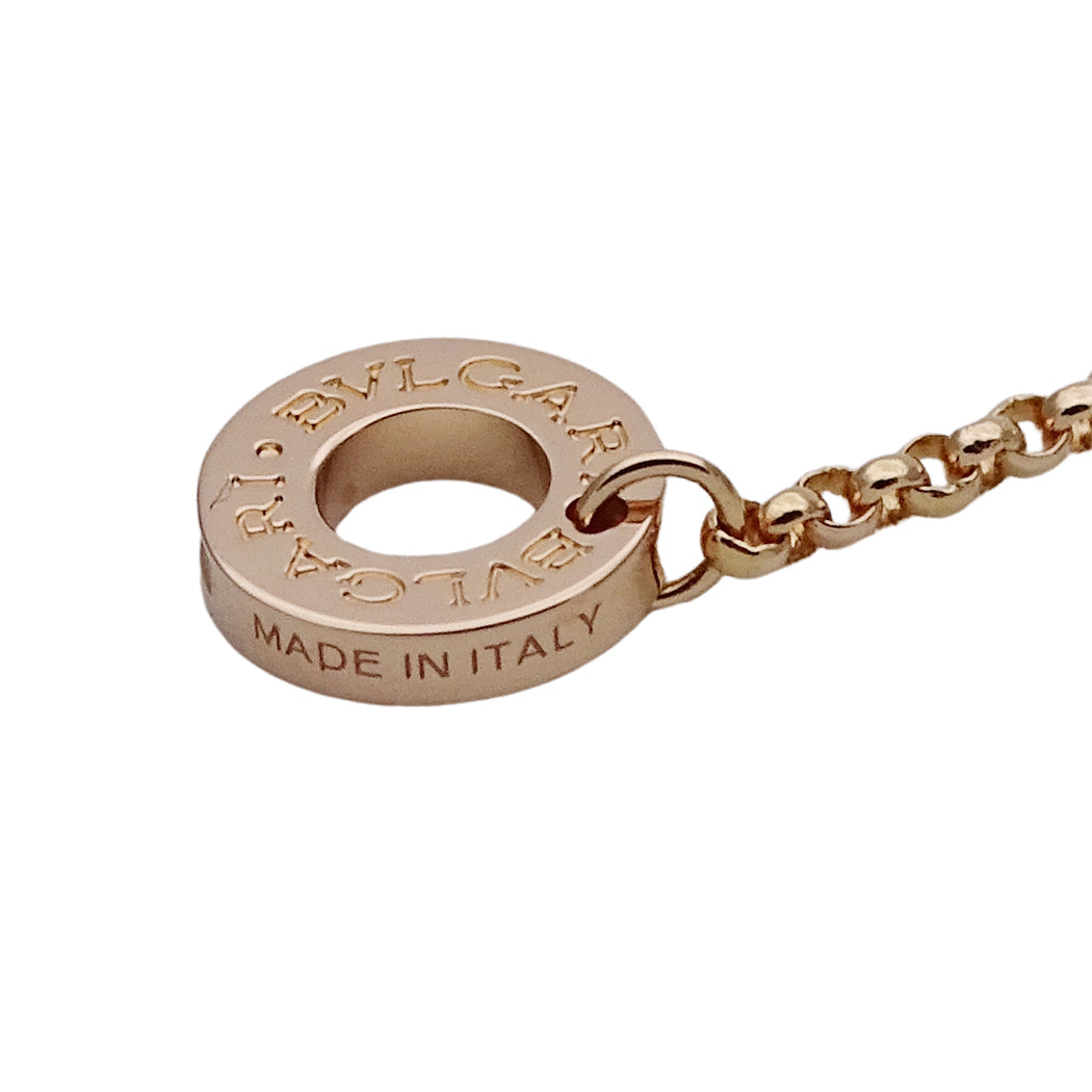BVLGARI ブルガリ ブルガリブルガリ ブレスレット 750PG マザーオブパール MLサイズ レディース 磨き済み 【中古】