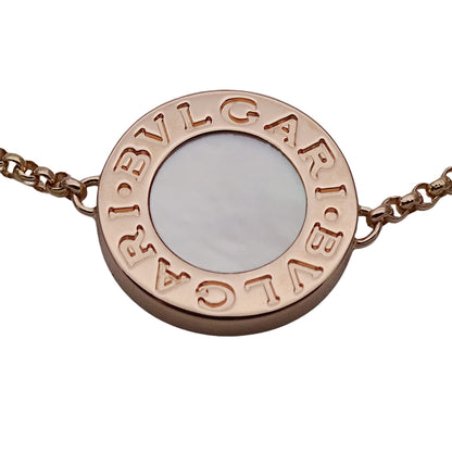 BVLGARI ブルガリ ブルガリブルガリ ブレスレット 750PG マザーオブパール MLサイズ レディース 磨き済み 【中古】