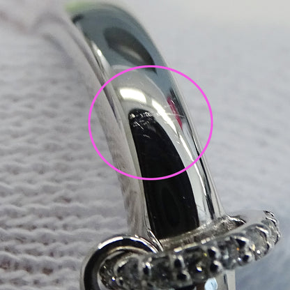 Ponte Vecchio ポンテヴェキオ リング 指輪 K18WG ダイヤモンド D0.41 約10号 レディース 磨き済み【中古】